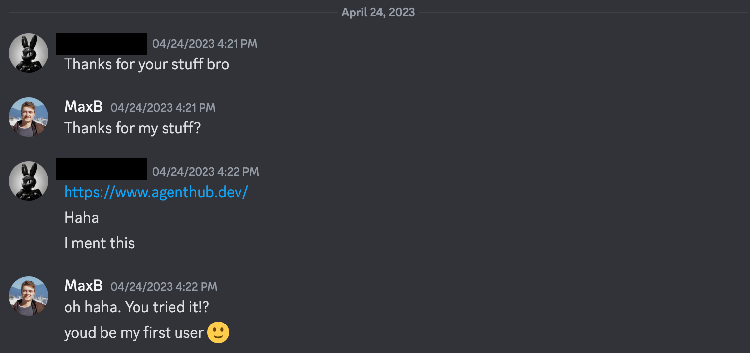 First Gumloop user interaction